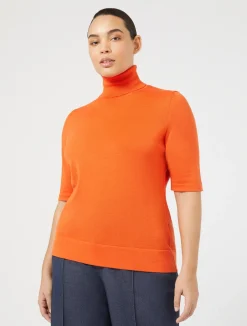Discount Marina Rinaldi Woollen polo neck jumper ORANGE