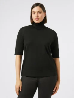 Clearance Marina Rinaldi Woollen polo neck jumper BLACK