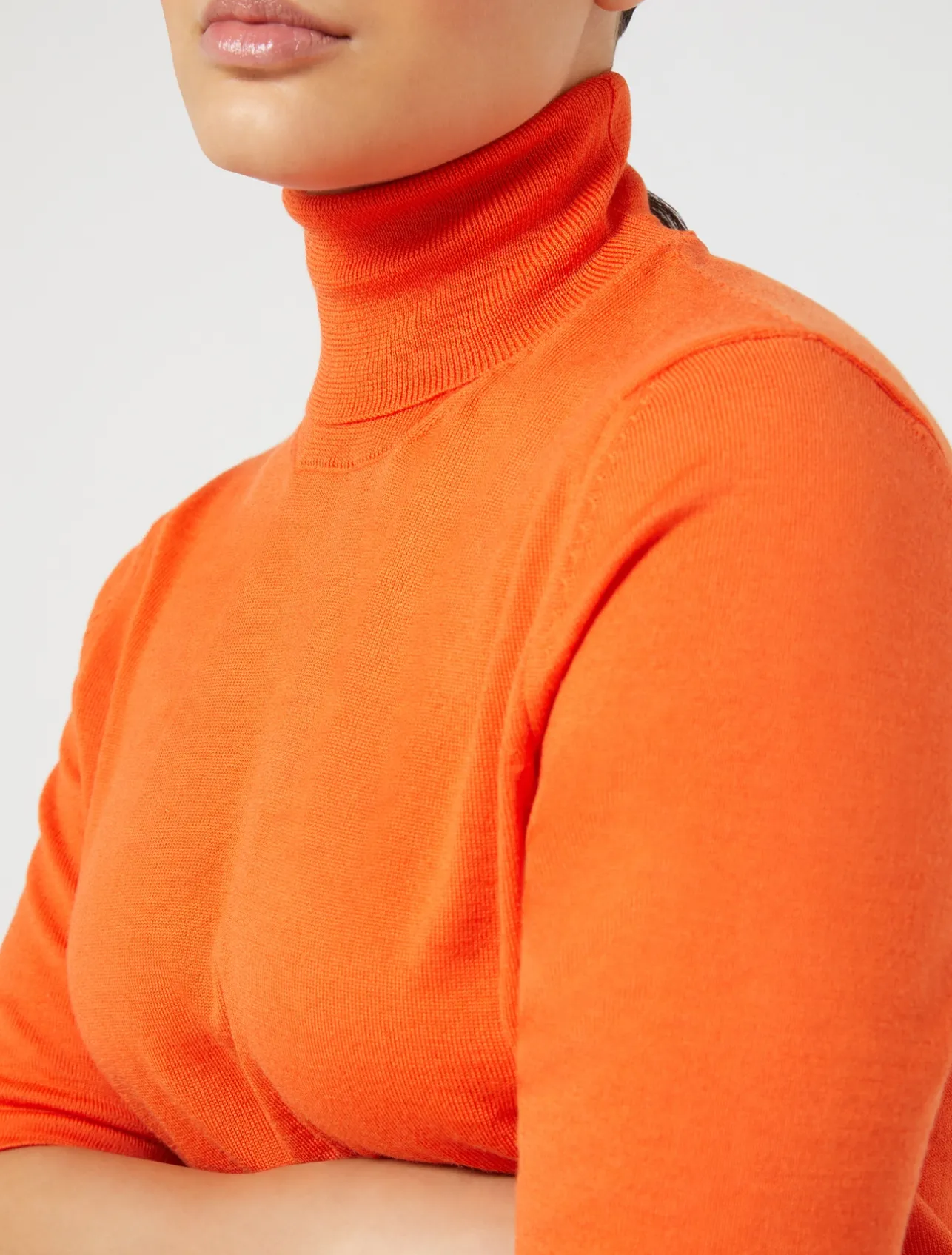 Discount Marina Rinaldi Woollen polo neck jumper ORANGE