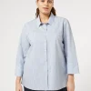 Hot Marina Rinaldi Yarn-dyed cotton-blend shirt AVIO