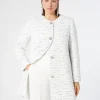 New Marina Rinaldi Yarn-dyed duster coat WHITE