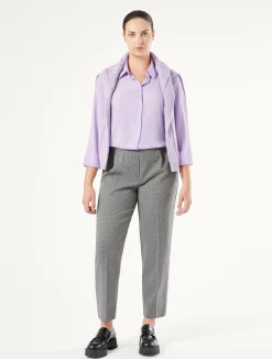 Clearance Marina Rinaldi Yarn-dyed fabric trousers AVIO