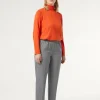 Best Marina Rinaldi Yarn-dyed fabric trousers ULTRAMARINE