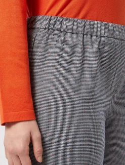 Best Marina Rinaldi Yarn-dyed fabric trousers ULTRAMARINE