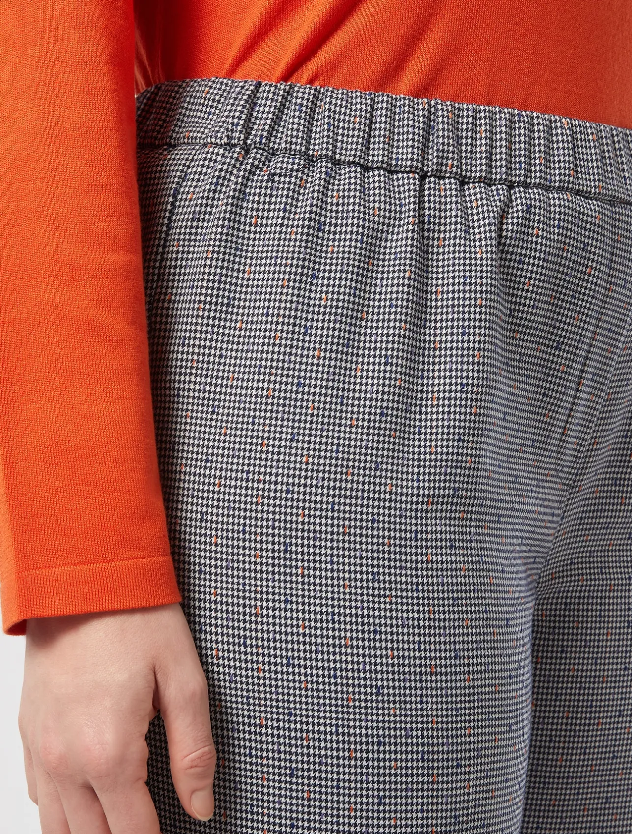 Best Marina Rinaldi Yarn-dyed fabric trousers ULTRAMARINE