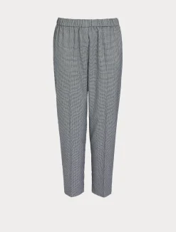 Best Marina Rinaldi Yarn-dyed fabric trousers ULTRAMARINE