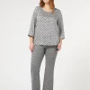 Best Marina Rinaldi Yarn-dyed jersey trousers BLACK