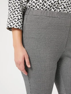 Best Marina Rinaldi Yarn-dyed jersey trousers BLACK