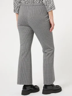 Best Marina Rinaldi Yarn-dyed jersey trousers BLACK