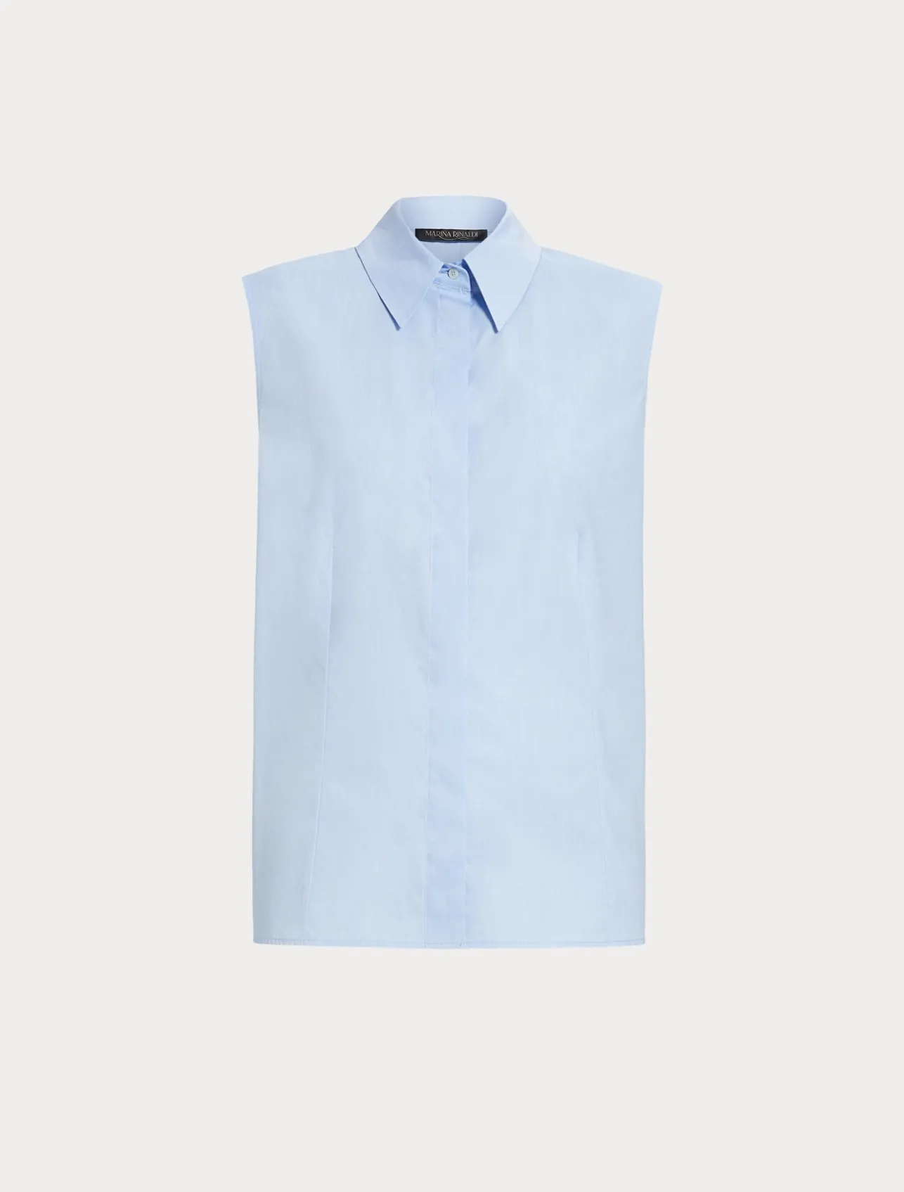 Best Marina Rinaldi Yarn-dyed poplin shirt SKYBLUE